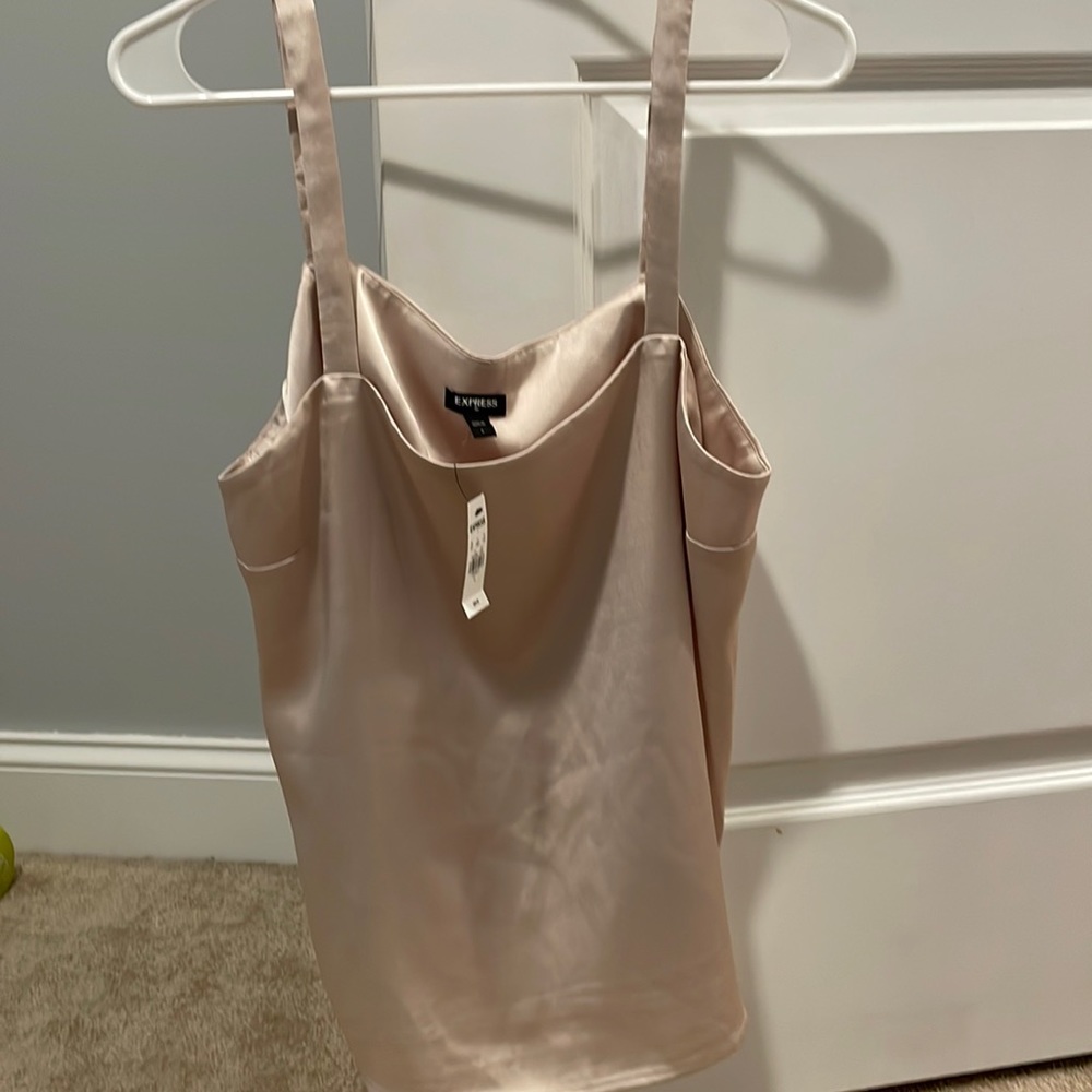Express NWT Satin tank top - champagne color